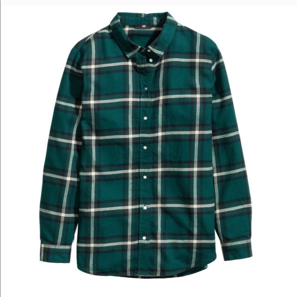 H&M Green Flannel